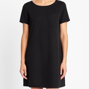 LOFT Black Shift Dress Size L | Minimalist Pocket T-Shirt Dress